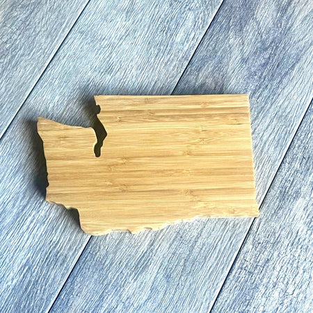 State-Shaped Bamboo Cutting Board – Personalized & Handcrafted - All 50 States Available - Sierra Heirloom