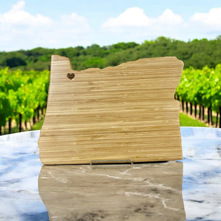 State-Shaped Bamboo Cutting Board – Personalized & Handcrafted - All 50 States Available - Sierra Heirloom