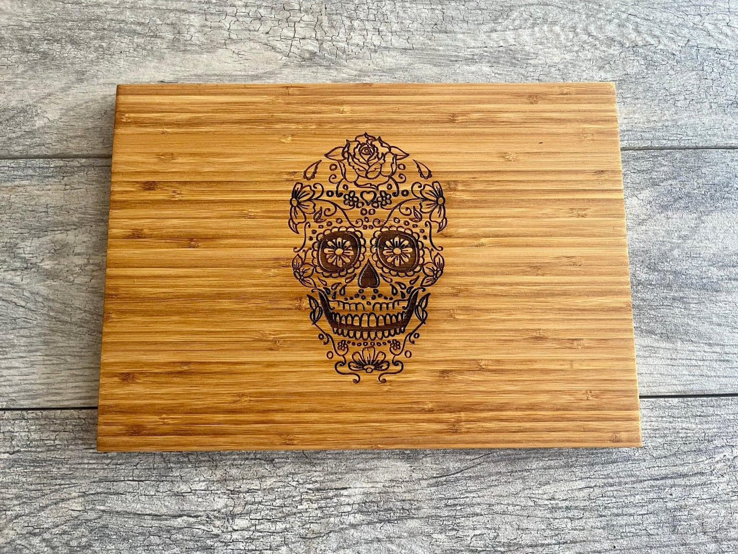 Sugar Skull Bamboo Cutting Board - Sierra Heirloom