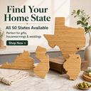 Florida Cutting Board – Personalized Florida Shaped Bamboo Charcuterie Board
