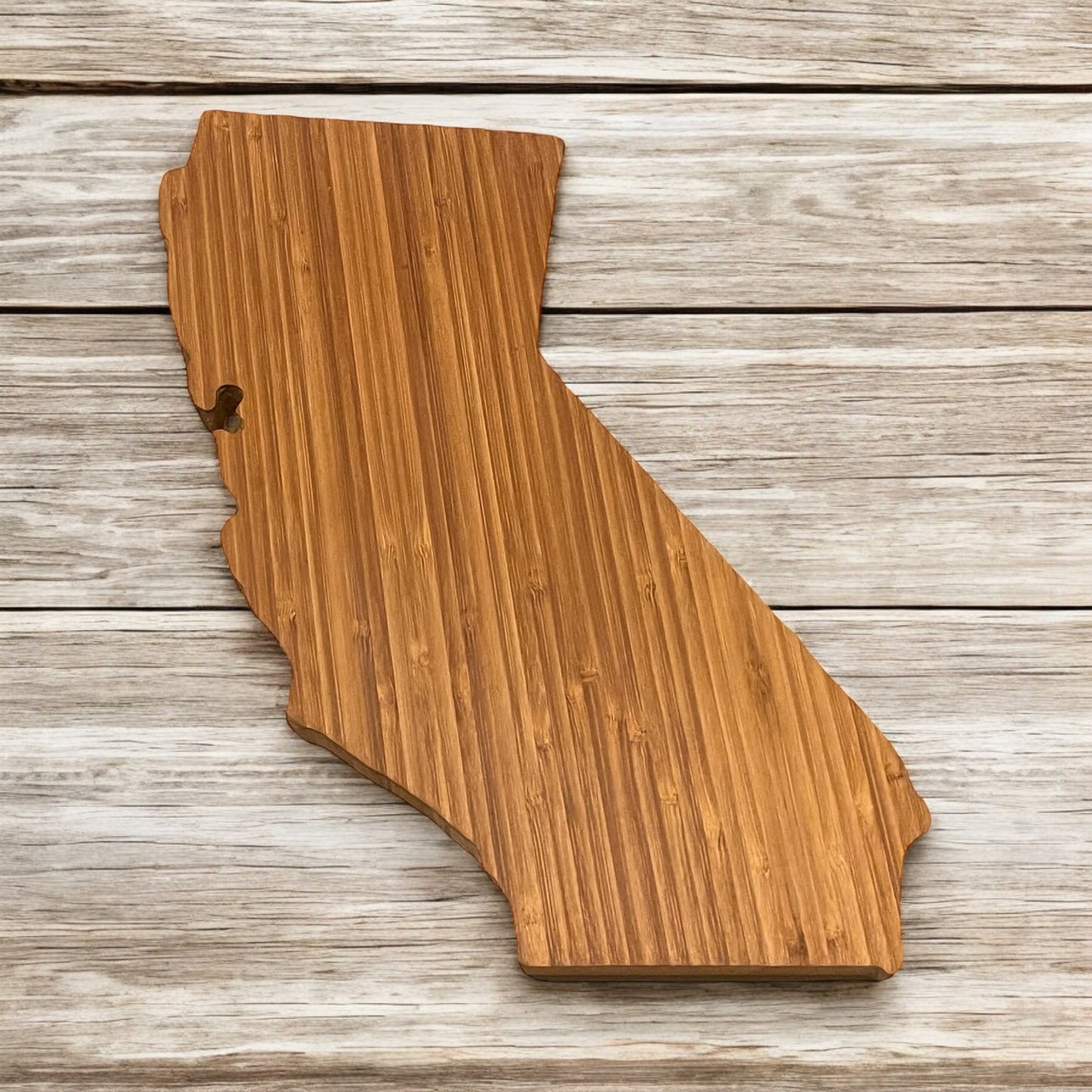 Personalized California bamboo cutting board