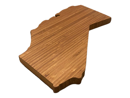 Personalized California bamboo cutting board