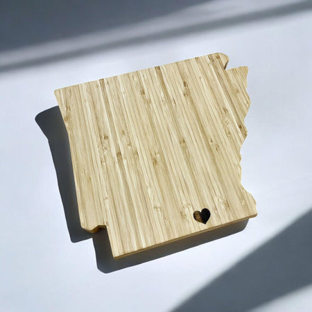 State-Shaped Bamboo Cutting Board – Personalized & Handcrafted - All 50 States Available - Sierra Heirloom