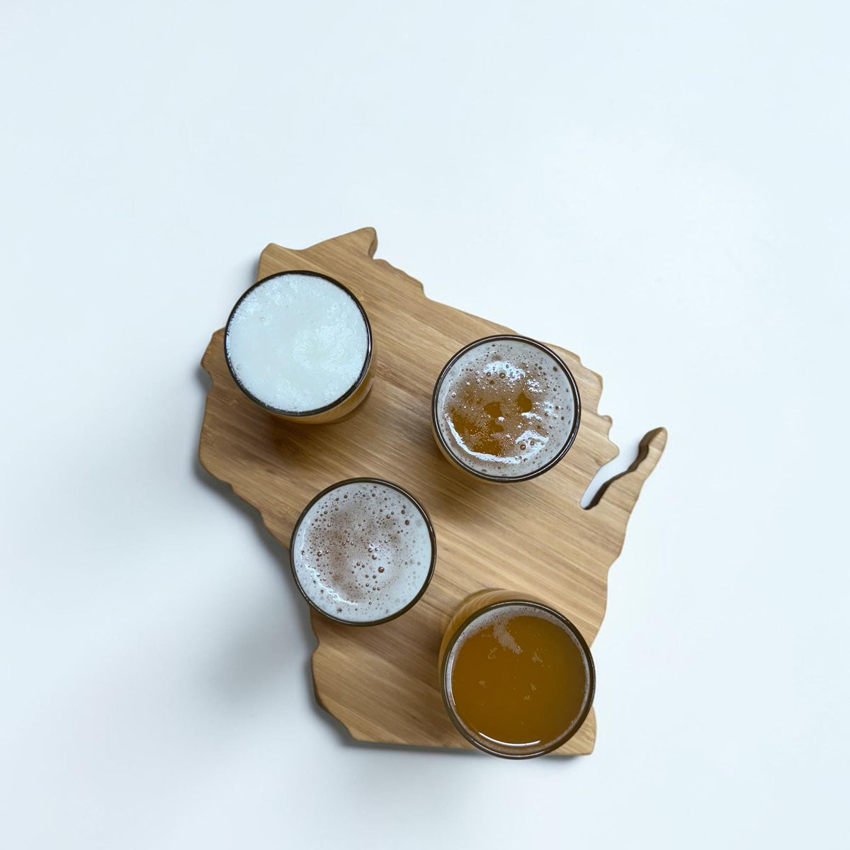 Custom Beer Flight Board – Personalized Beer Tasting Paddle with 4 Glasses - Sierra Heirloom
