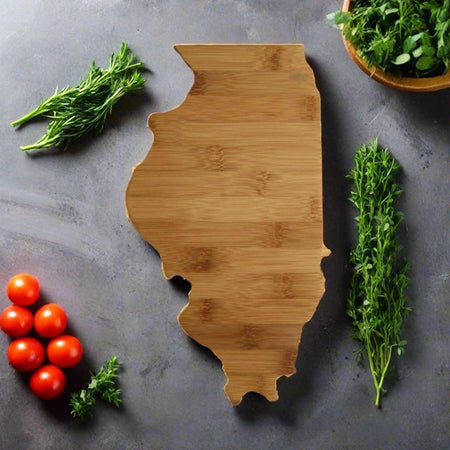 State-Shaped Bamboo Cutting Board – Personalized & Handcrafted - All 50 States Available - Sierra Heirloom