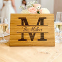 Monogram Cutting Board – Personalized Split Letter Bamboo Board with Family Name - Sierra Heirloom