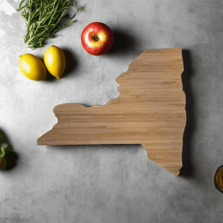 New York-Shaped Personalized Bamboo Cutting Board | Sierra Heirloom - Sierra Heirloom