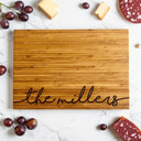 Personalized Last Name Cutting Board – Engraved Bamboo Wedding & Anniversary Gift - Sierra Heirloom