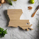 Louisiana-Shaped Personalized Bamboo Cutting Board | Sierra Heirloom - Sierra Heirloom