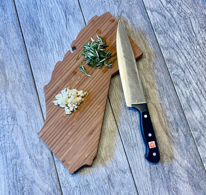 Personalized Wisconsin bamboo cutting board - Sierra Heirloom