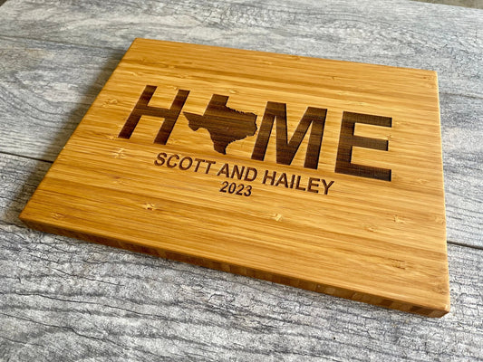 Personalized Cutting Board - Home State - Sierra Heirloom