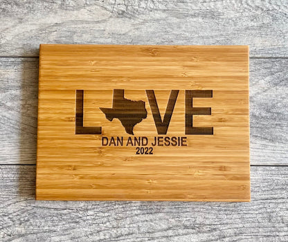 Personalized Cutting Board - State Love - Sierra Heirloom