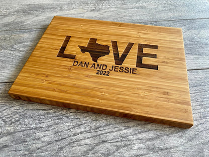 Personalized Cutting Board - State Love - Sierra Heirloom